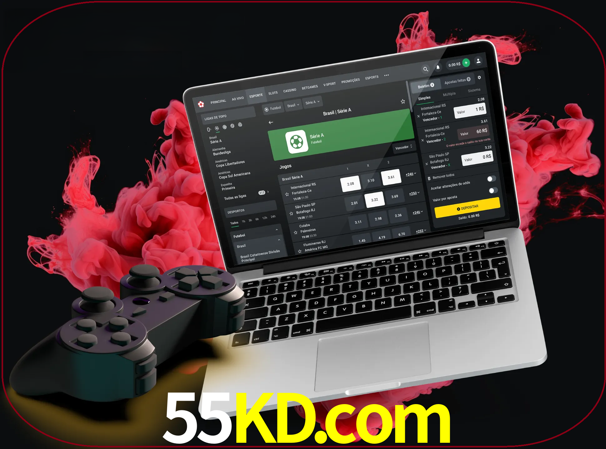 Visite a secção especial de jogos de vídeo em 55kd para descobrir em que jogos pode apostar e ganhar muito dinheiro.